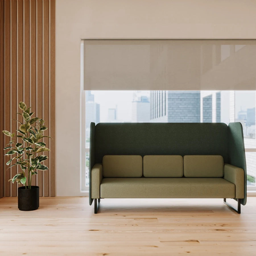 Brixworth Open Booth in Single Tone - 2 Seater