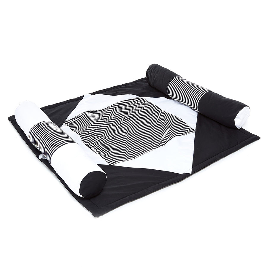 Black and White Mat and Bolsters