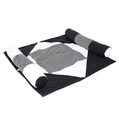 Black and White Mat and Bolsters