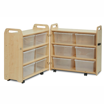 Pack-Away Cabinet with 12 Clear Tubs or Baskets