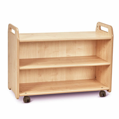 Mobile Shelf Unit with Display/Mirror Back 6 Clear Tubs or Baskets