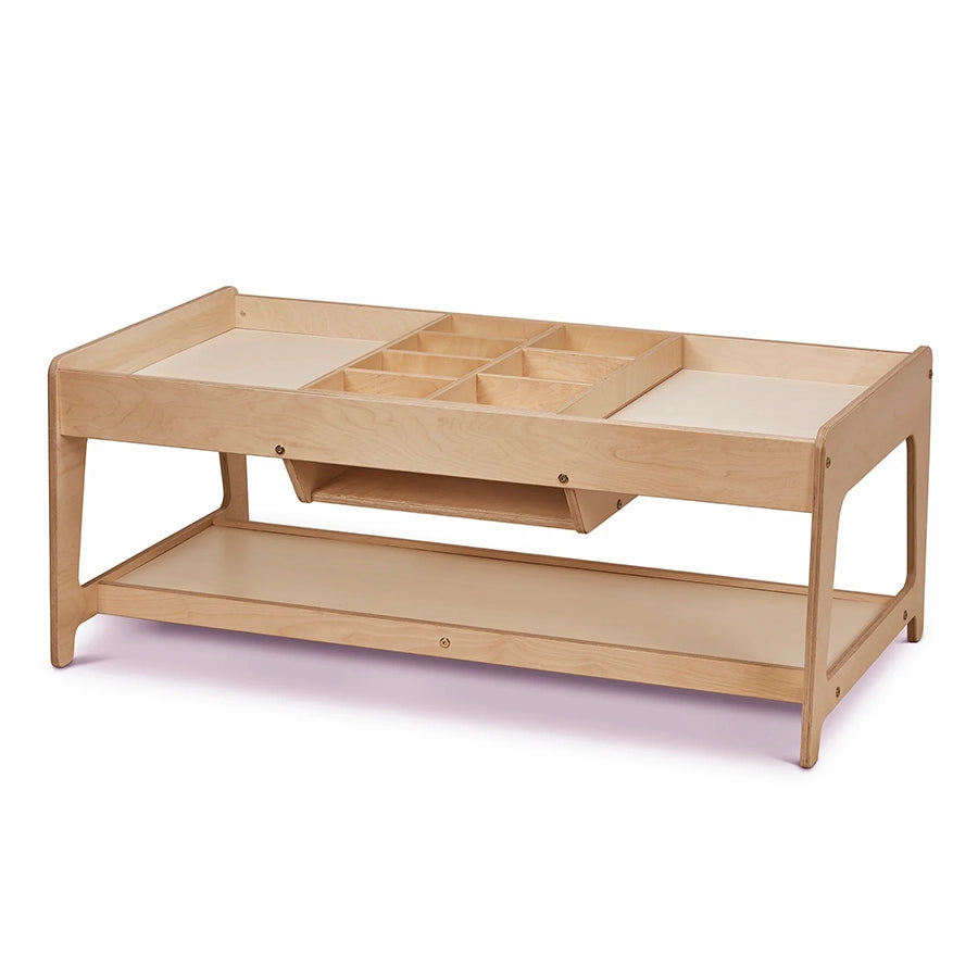 Investigative Play Table with 4 Clear Tubs or Baskets