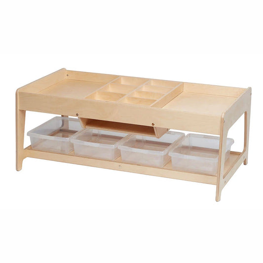 Investigative Play Table with 4 Clear Tubs or Baskets