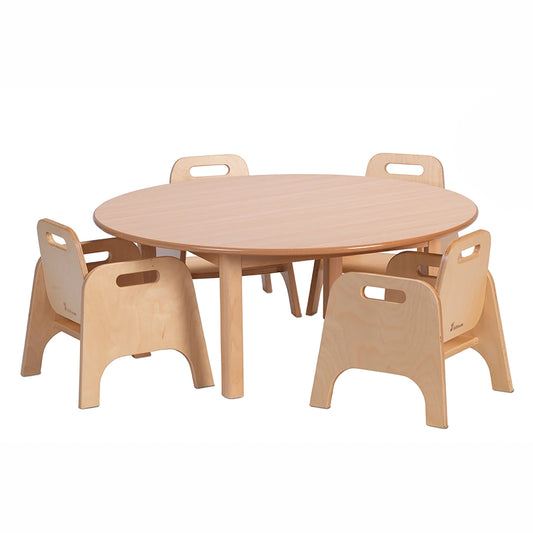 Medium Circular Table + 4 Sturdy Chairs