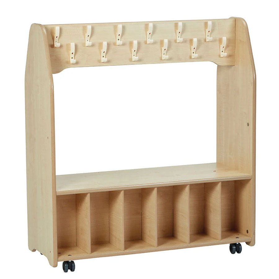 Freestanding Mobile Cloakroom Trolley