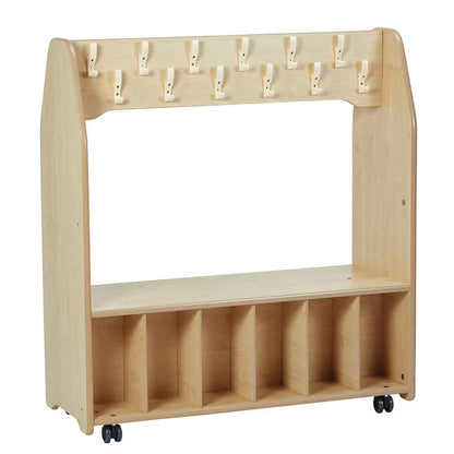 Freestanding Mobile Cloakroom Trolley