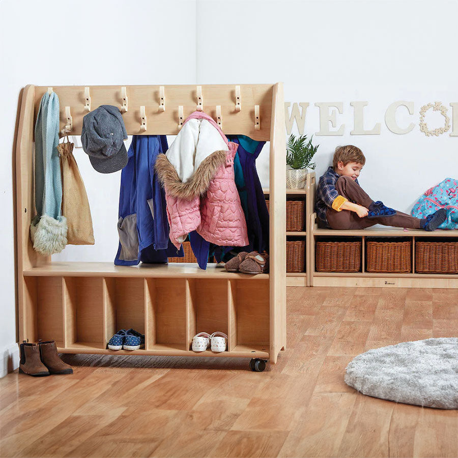 Freestanding Mobile Cloakroom Trolley