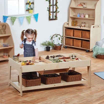 Investigative Play Table with 4 Clear Tubs or Baskets