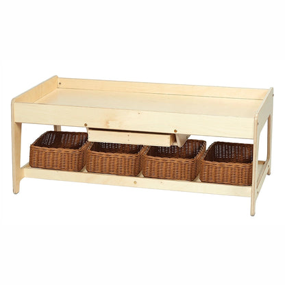 Investigative Play Table with 4 Clear Tubs or Baskets