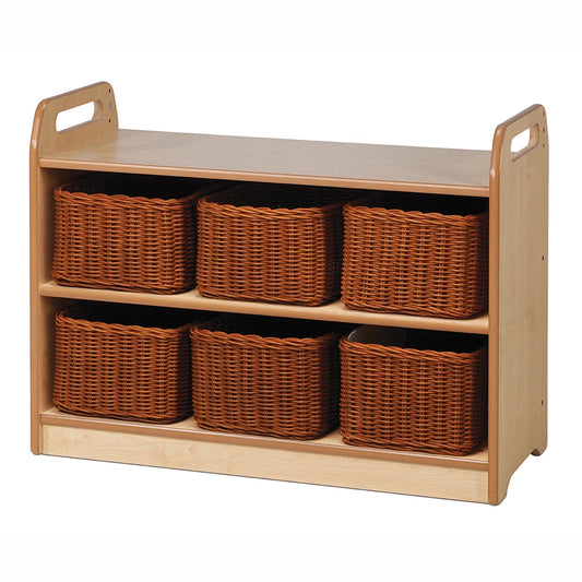 Tall Unit With Display & Mirror Back 6 Clear Tubs or Baskets
