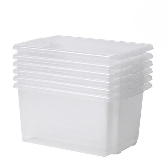 Set of 6 Clear Tubs