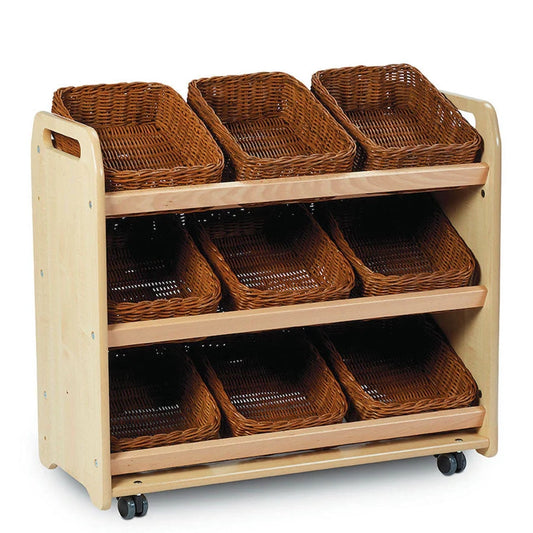Tilt Tote Storage 9 Clear Tubs or Baskets