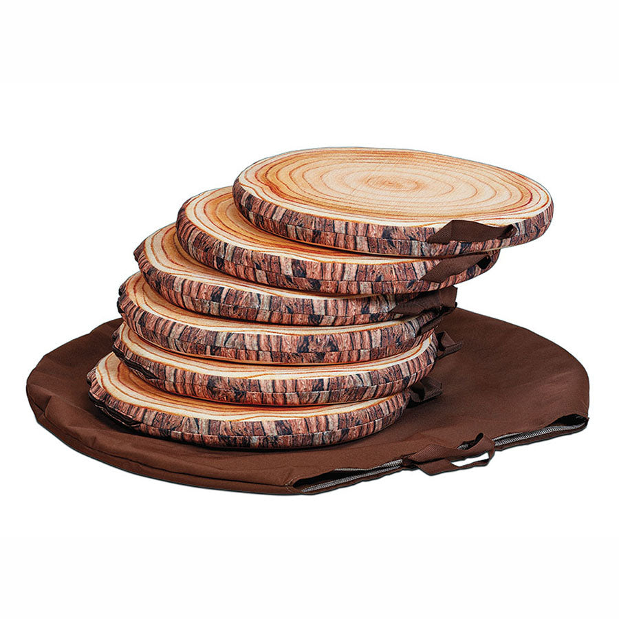 Log Seat Pads with Bag (set of 6)