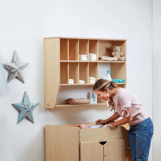 Stepped Baby Changing Unit Plus Wall Storage Unit