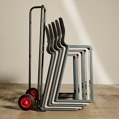 Postura+ Chair Trolley with stacked Postura+ One Piece High Back Stools