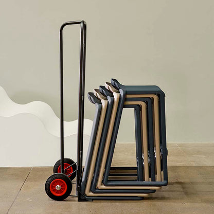 Postura+ Chair Trolley with stacked Postura+ One Piece Low Back Stools