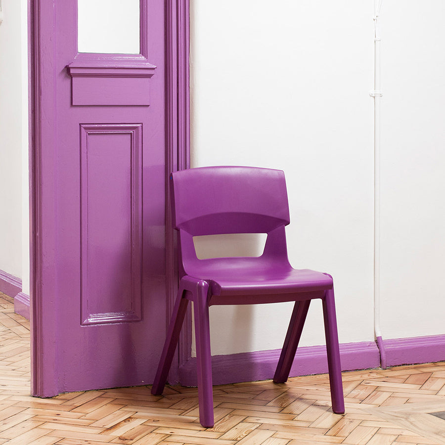 Postura+ One Piece Poly Chair Grape Crush Lifestyle Image