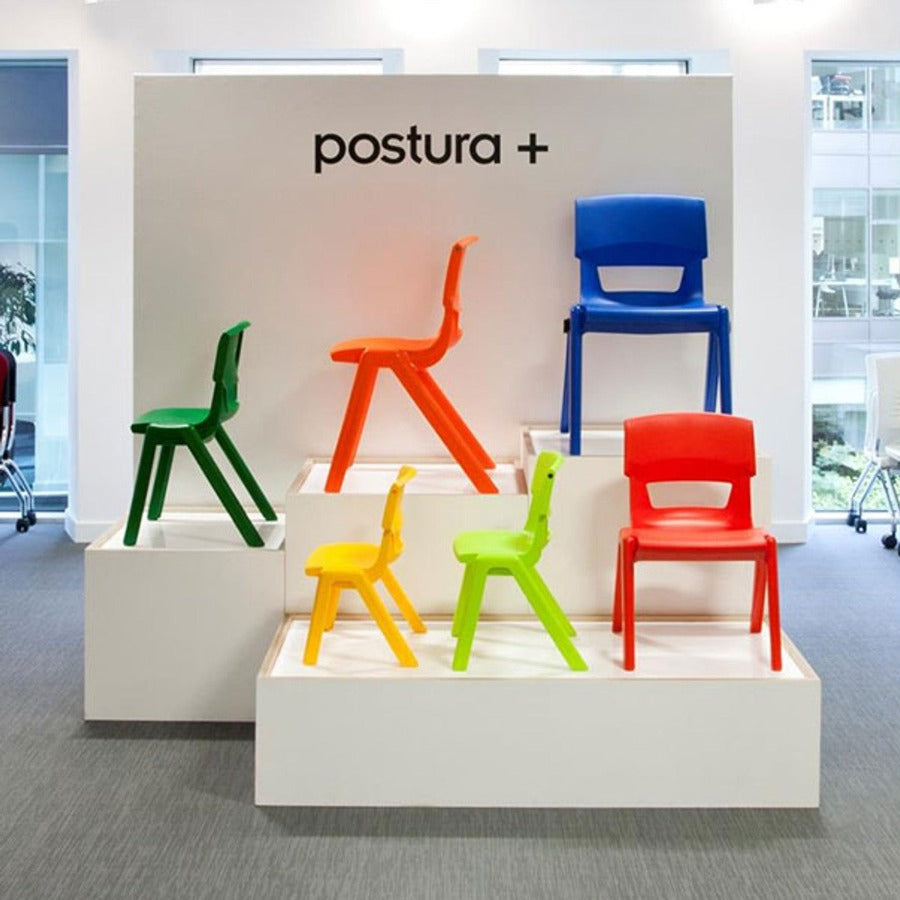 Postura+ One Piece Poly Chair Height & Colour Display  