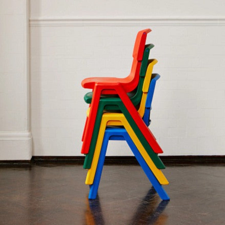 Postura+ One Piece Poly Chair Stacked Side View