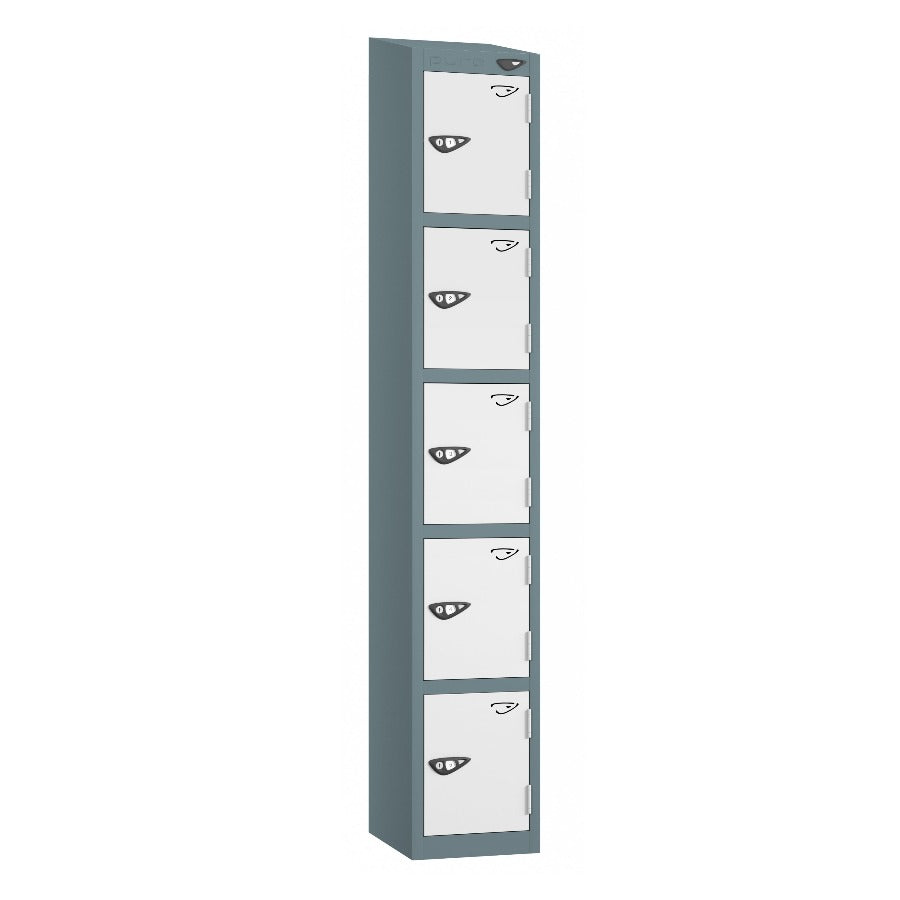 Pure Prime 5 Door Sloping Top Locker H1950/1800xW300xD380mm