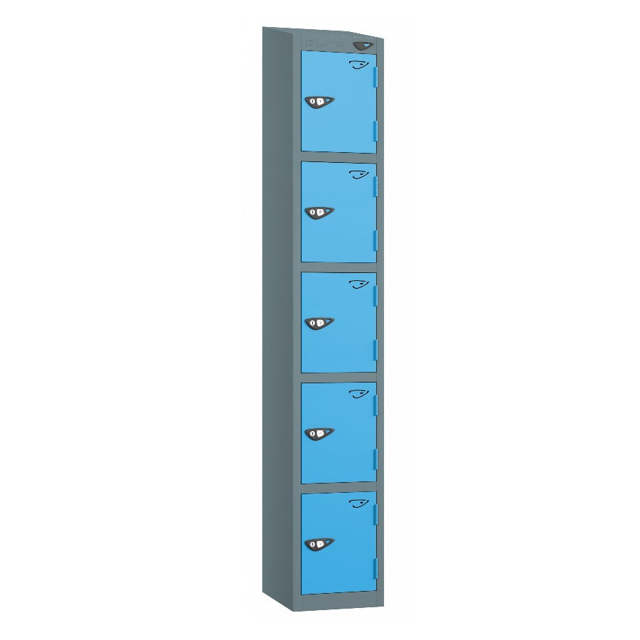 Pure Prime 5 Door Sloping Top Locker H1800xW300xD380mm