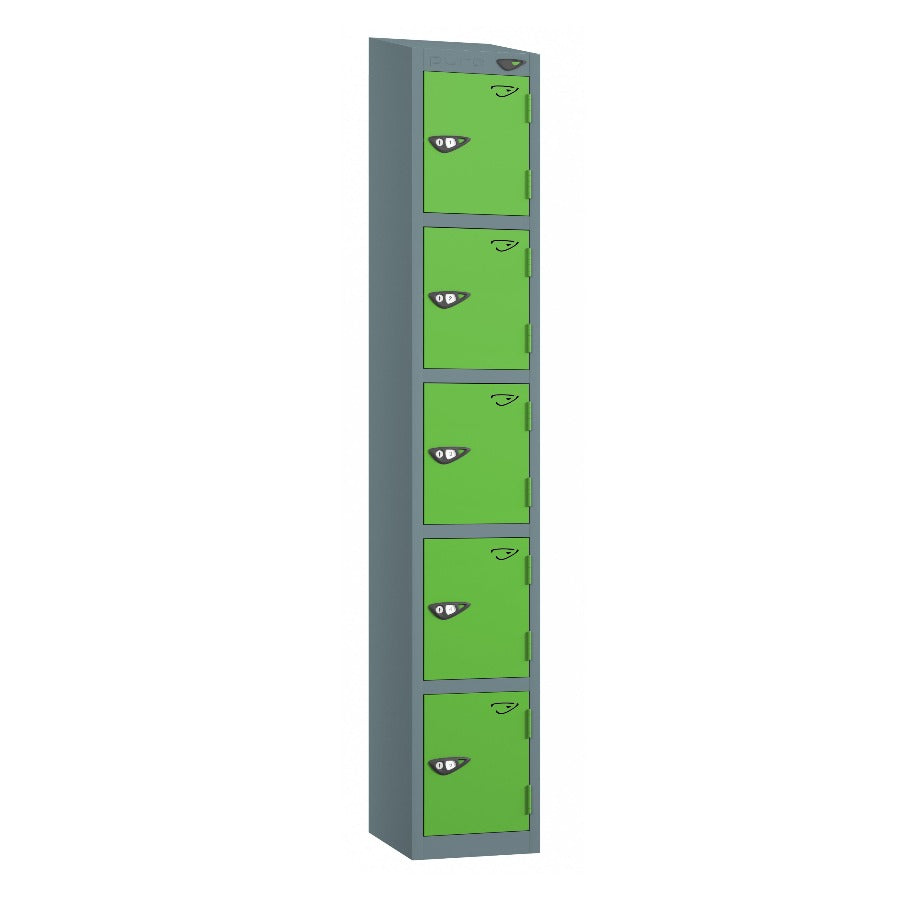 Pure Prime 5 Door Sloping Top Locker H1950/1800xW300xD380mm