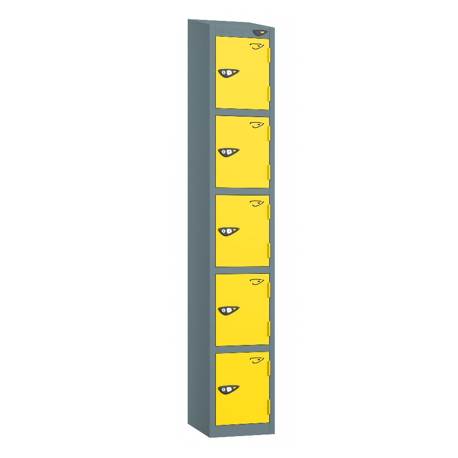 Pure Prime 5 Door Sloping Top Locker H1950/1800xW300xD380mm