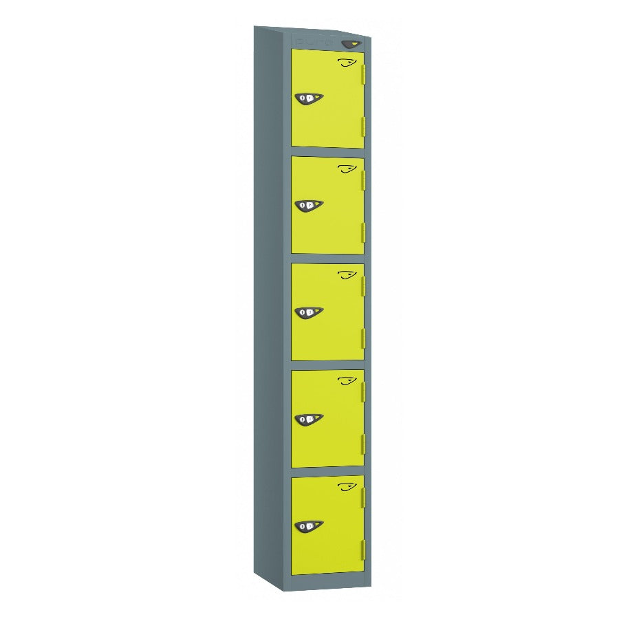Pure Prime 5 Door Sloping Top Locker H1950/1800xW300xD380mm