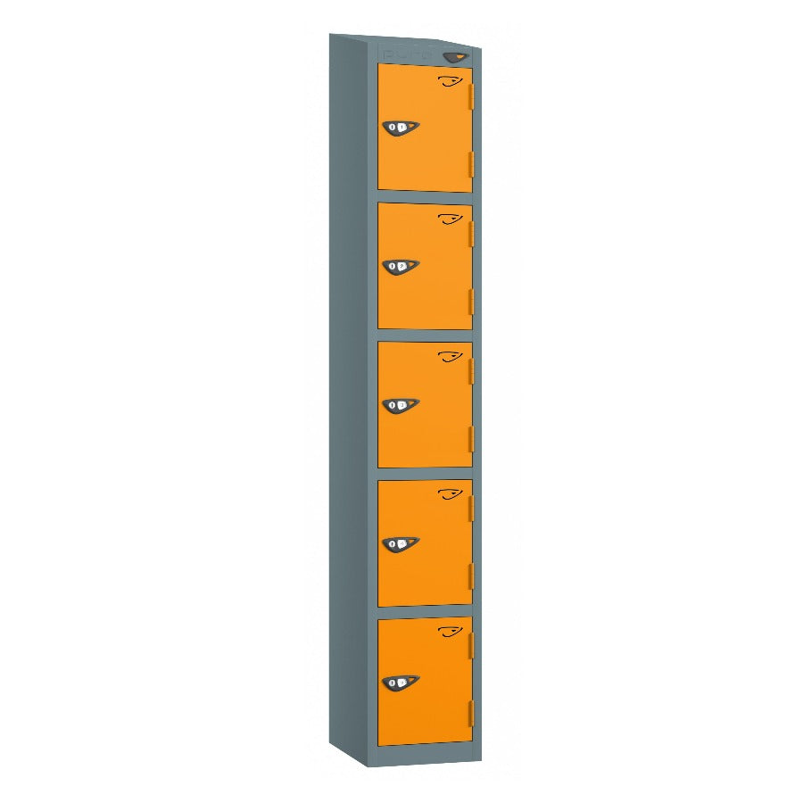 Pure Prime 5 Door Sloping Top Locker H1950/1800xW300xD380mm