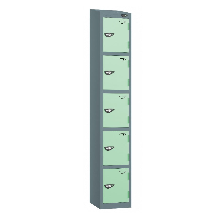 Pure Prime 5 Door Sloping Top Locker H1950/1800xW300xD380mm