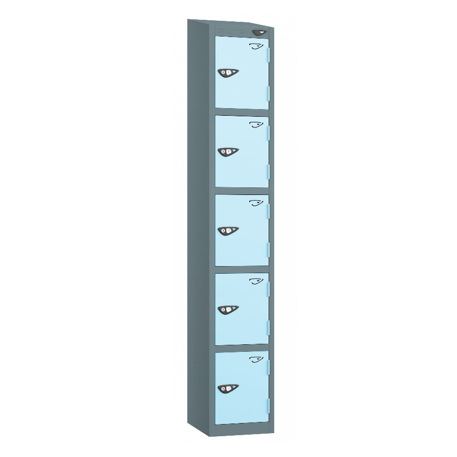 Pure Prime 5 Door Sloping Top Locker H1950/1800xW300xD380mm