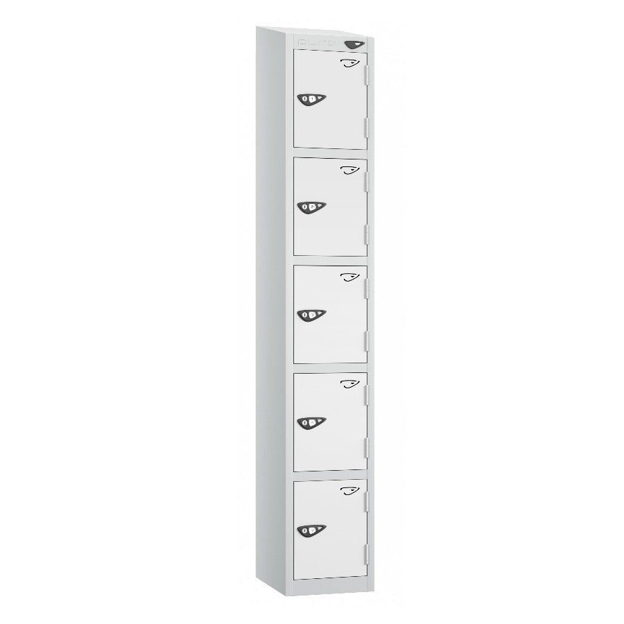 Pure Prime 5 Door Sloping Top Locker H1950/1800xW300xD380mm