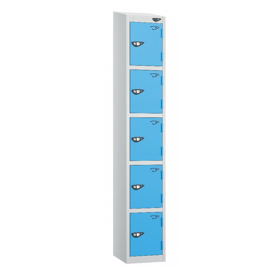Pure Prime 5 Door Sloping Top Locker H1950/1800xW300xD380mm