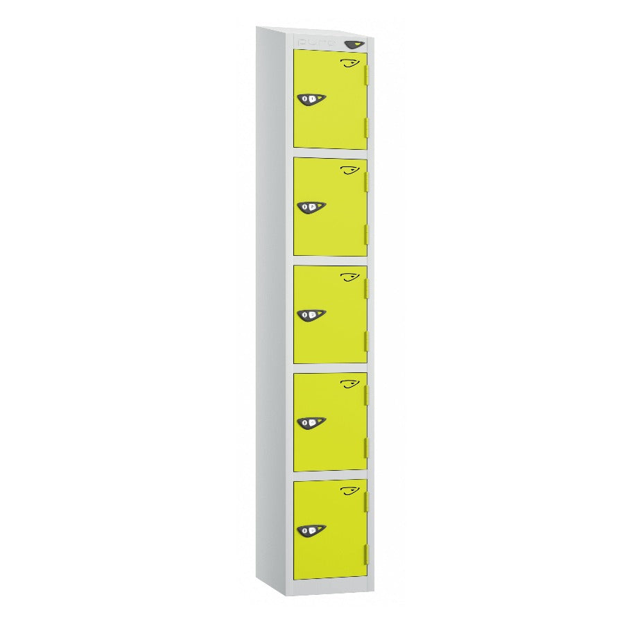 Pure Prime 5 Door Sloping Top Locker H1800xW300xD380mm