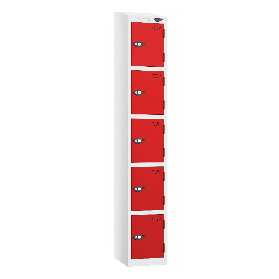 Pure Prime 5 Door Sloping Top Locker H1800xW300xD380mm