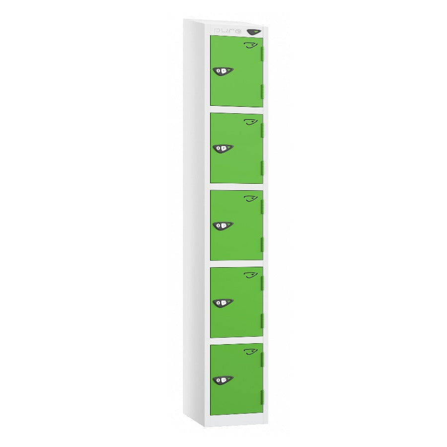 Pure Prime 5 Door Sloping Top Locker H1950/1800xW300xD380mm