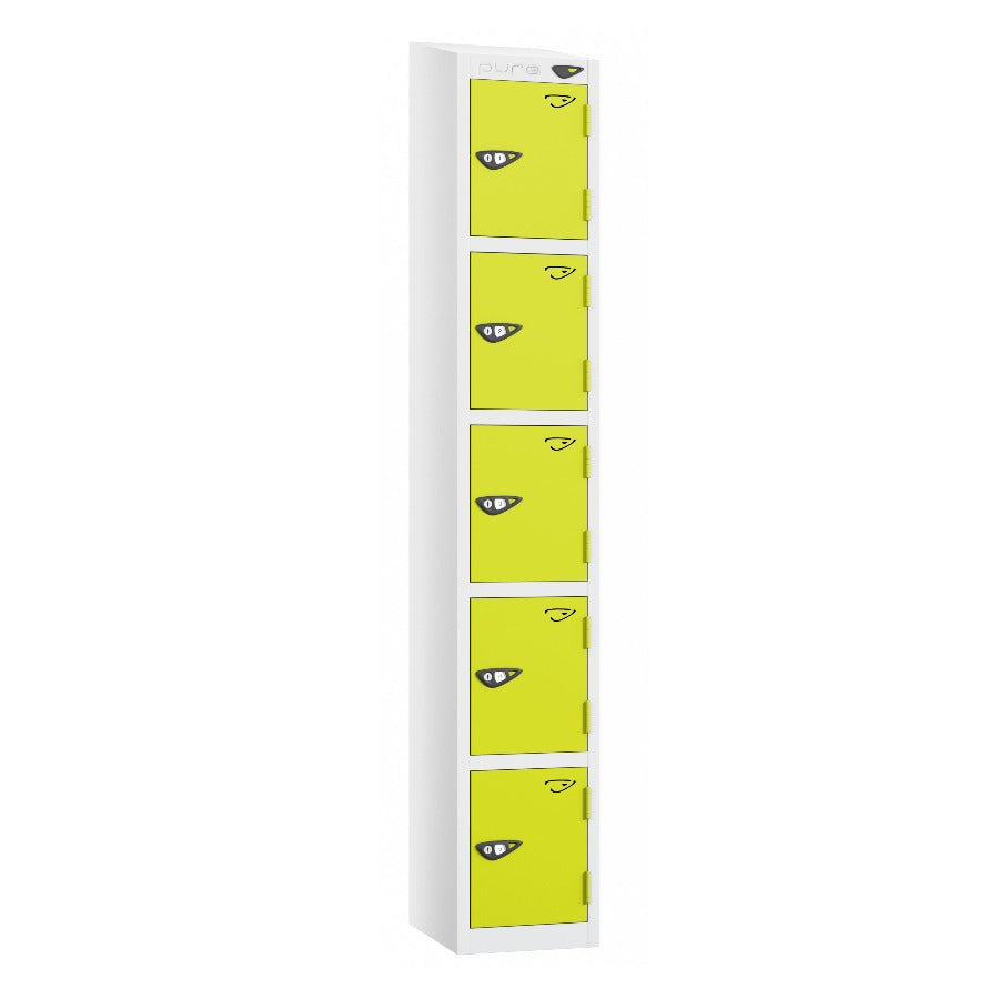 Pure Prime 5 Door Sloping Top Locker H1800xW300xD380mm