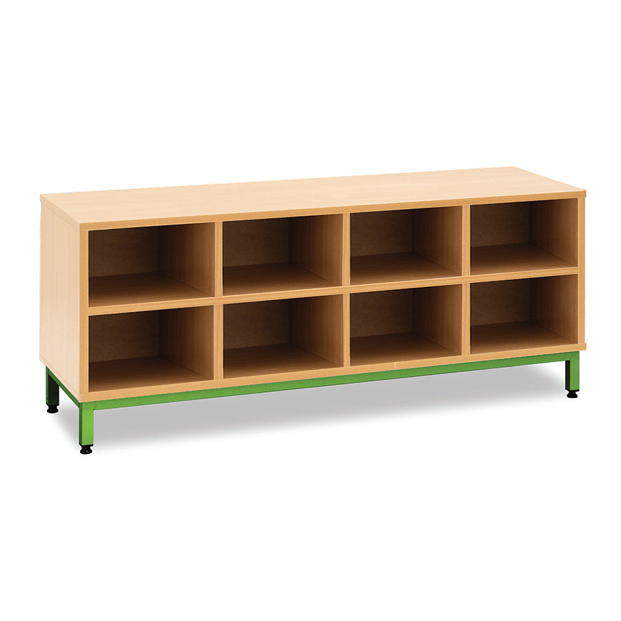 Cloakroom Bench with 8 Open Compartments