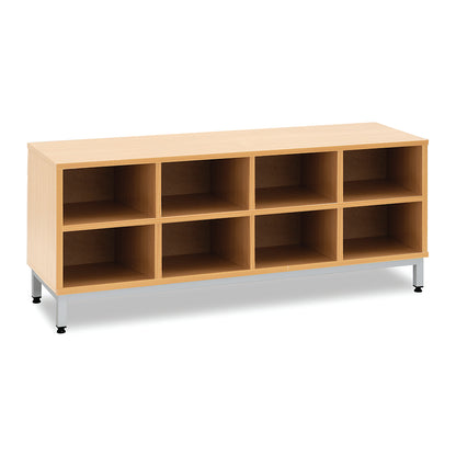 Cloakroom Bench with 8 Open Compartments
