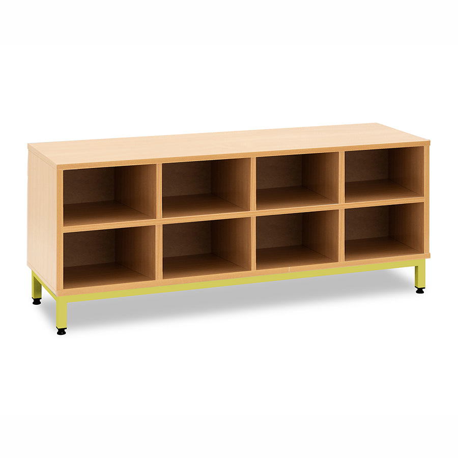 Cloakroom Bench with 8 Open Compartments
