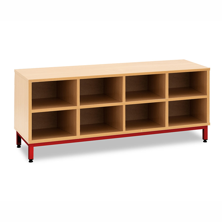 Cloakroom Bench with 8 Open Compartments