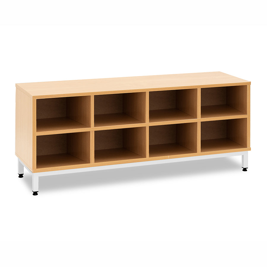 Cloakroom Bench with 8 Open Compartments