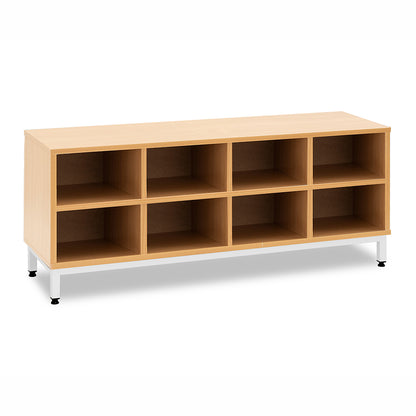 Cloakroom Bench with 8 Open Compartments