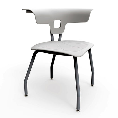 Ruckus 4 Leg Chair with glides black frame with cottonwood seat and back 1