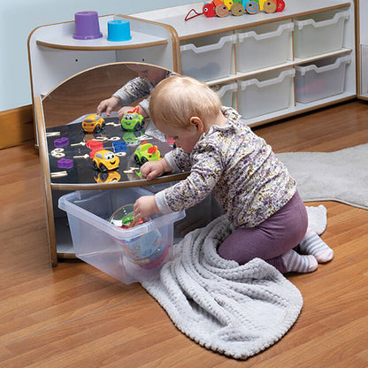 Mini Shelf with Mirrors & Clear Trays