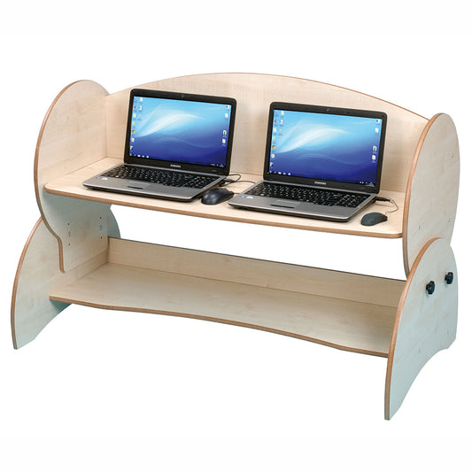 Wide Low Level Adj Computer Desk