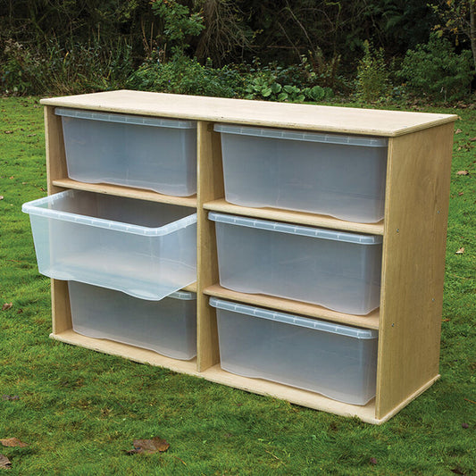 Large Outdoor Storage 6 with Clear Trays