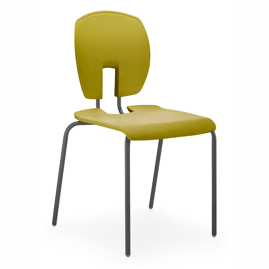 SE Curve Chair Olive Poly Seat and Dark Grey Steel Frame CS30022