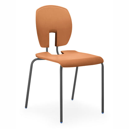 SE Curve Chair Terracotta Poly Seat and Dark Grey Steel Frame CS30022