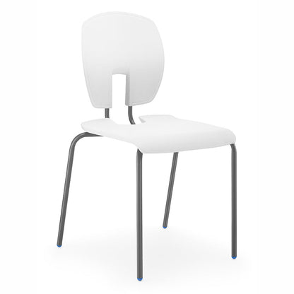 SE Curve Chair White Poly Seat and Dark Grey Steel Frame CS30022